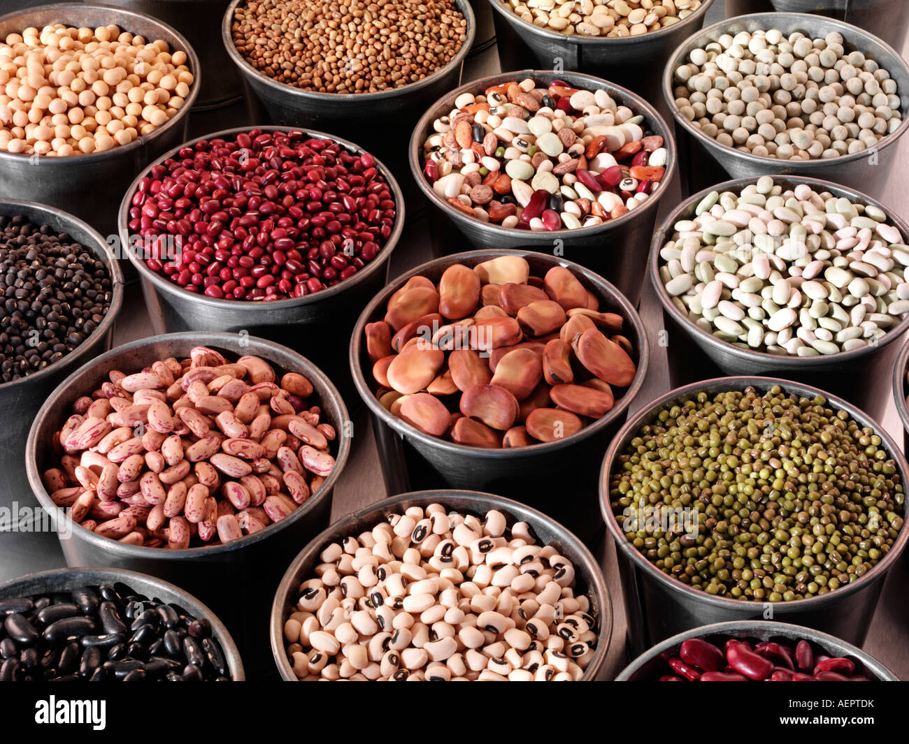SELECTION OF BEANS AND PULSES Stock Photo Alamy