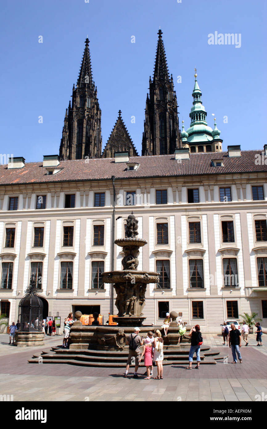 Second Courtyard Prague Castle Stock Photo - Alamy