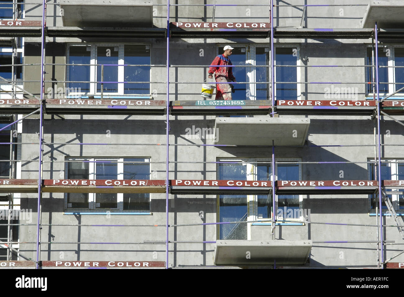 building a house in czech republic Stock Photo
