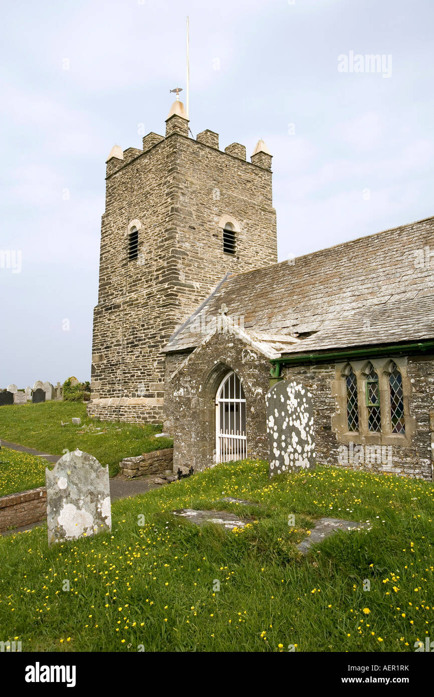 UK Cornwall Boscastle Forrabury St Symphorians church Stock Photo