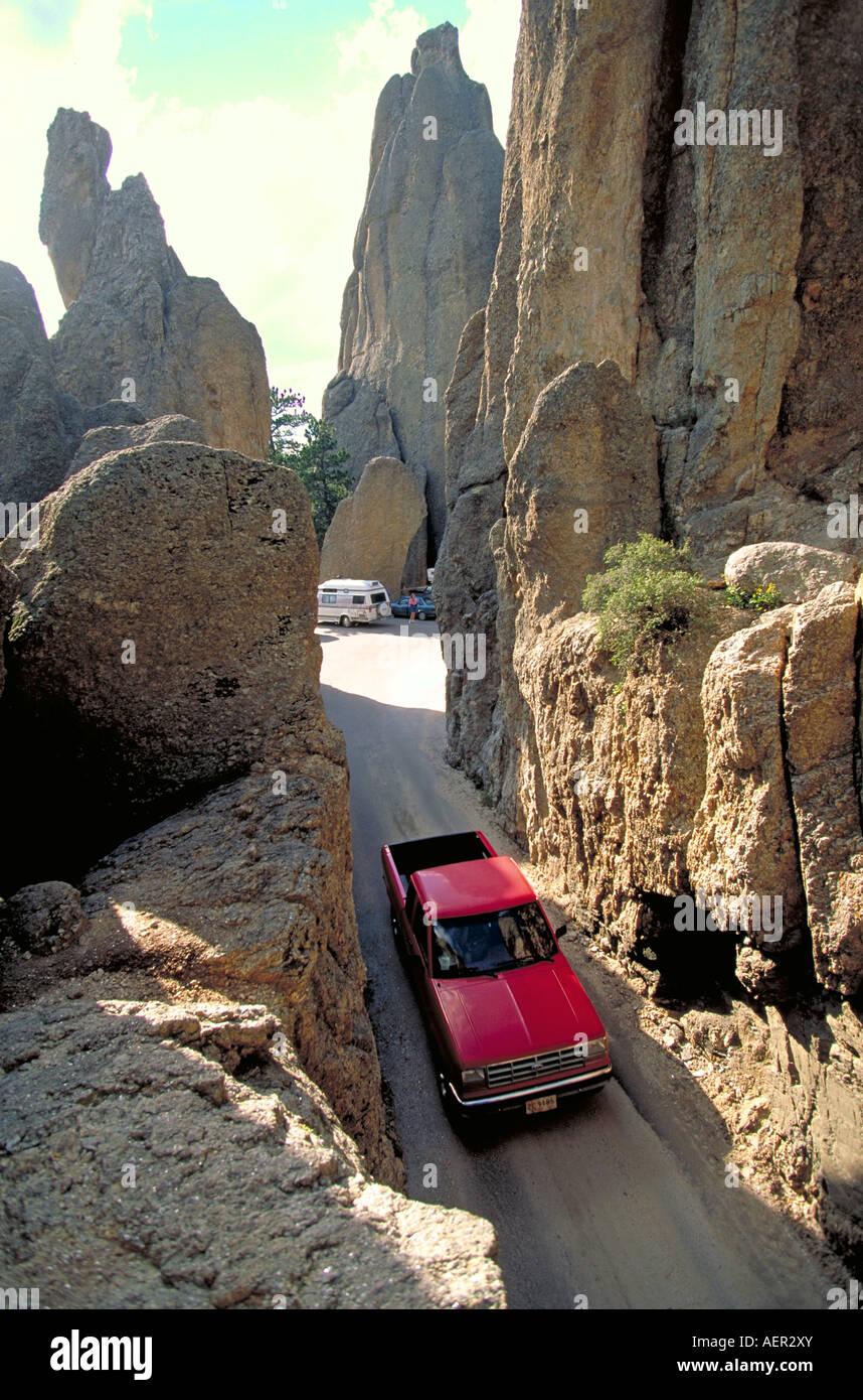 Elk257 3195 South Dakota Custer SP Needles Highway Needles Eye tunnel Stock Photo