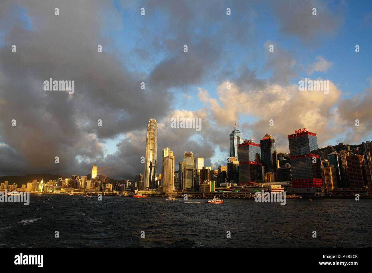 Commercial central area of Hong Kong China Stock Photo