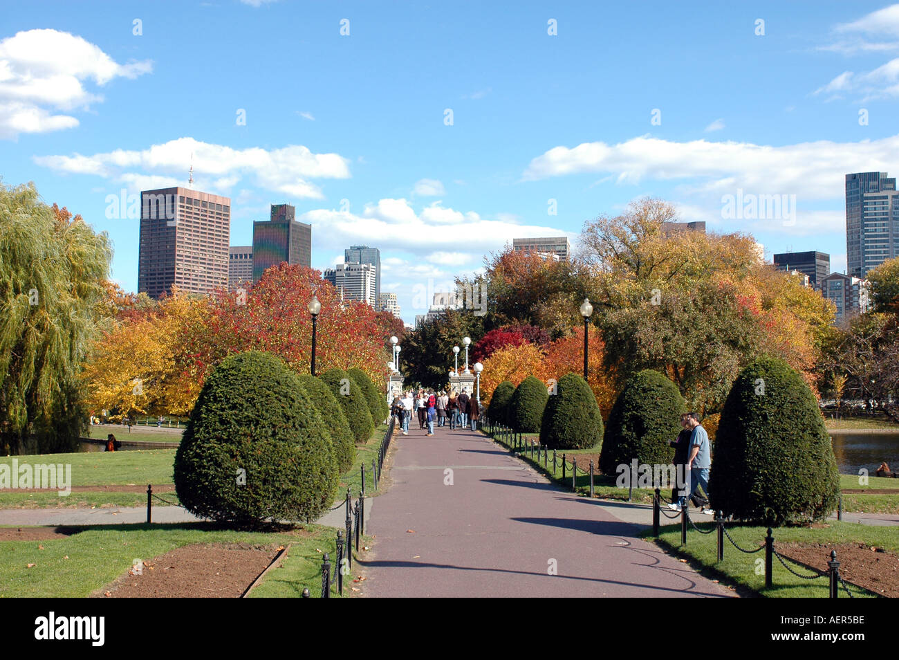 Boston MA public gardens Stock Photo Alamy