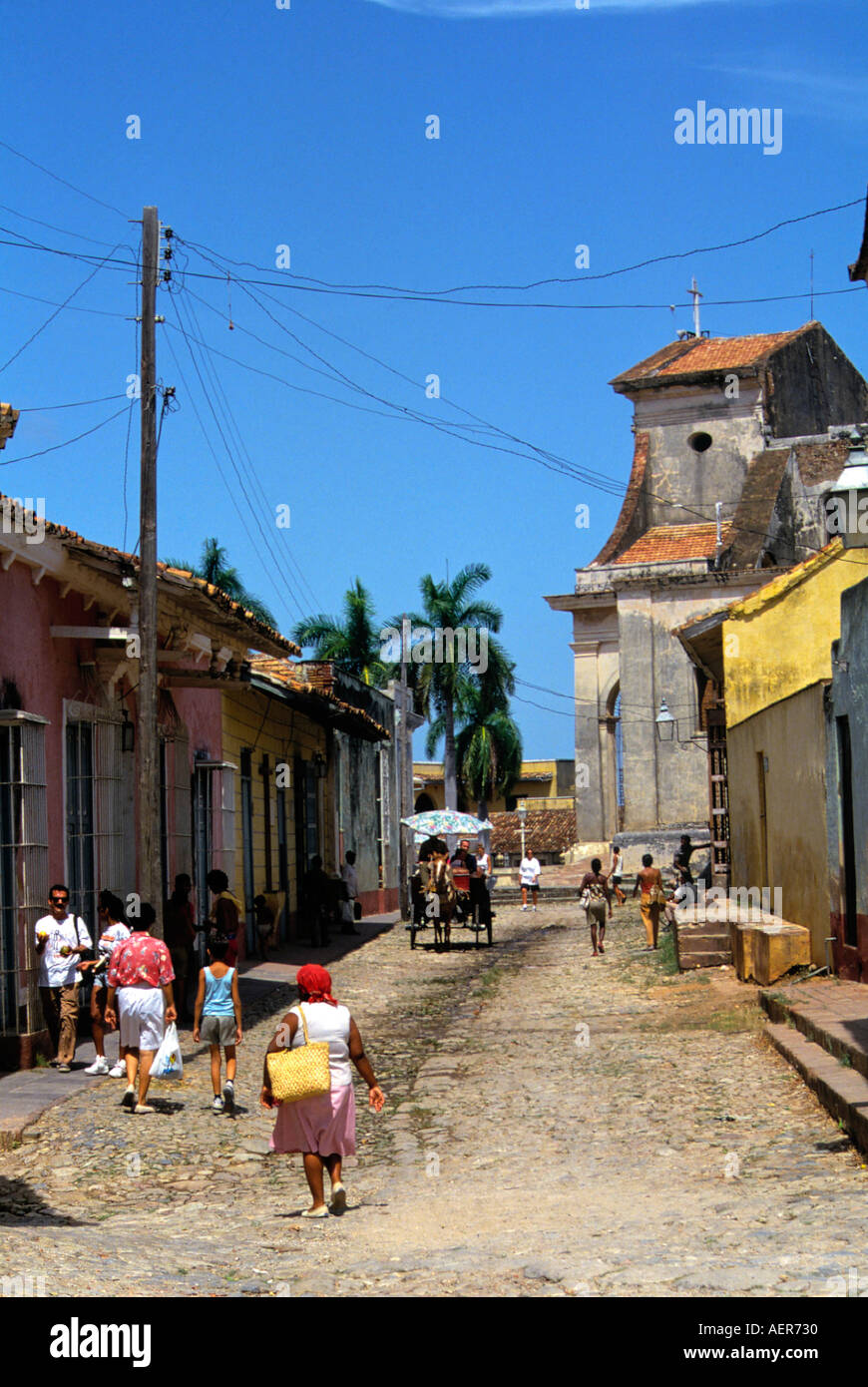 street scene town of trinidad cuba Stock Photo