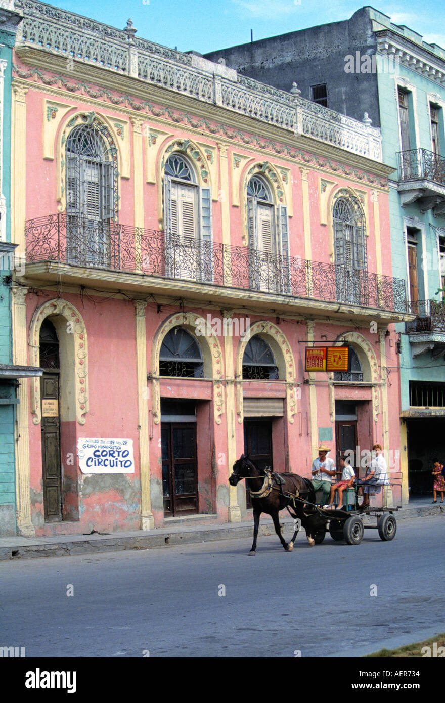street scene town of sancti spiritus cuba Stock Photo