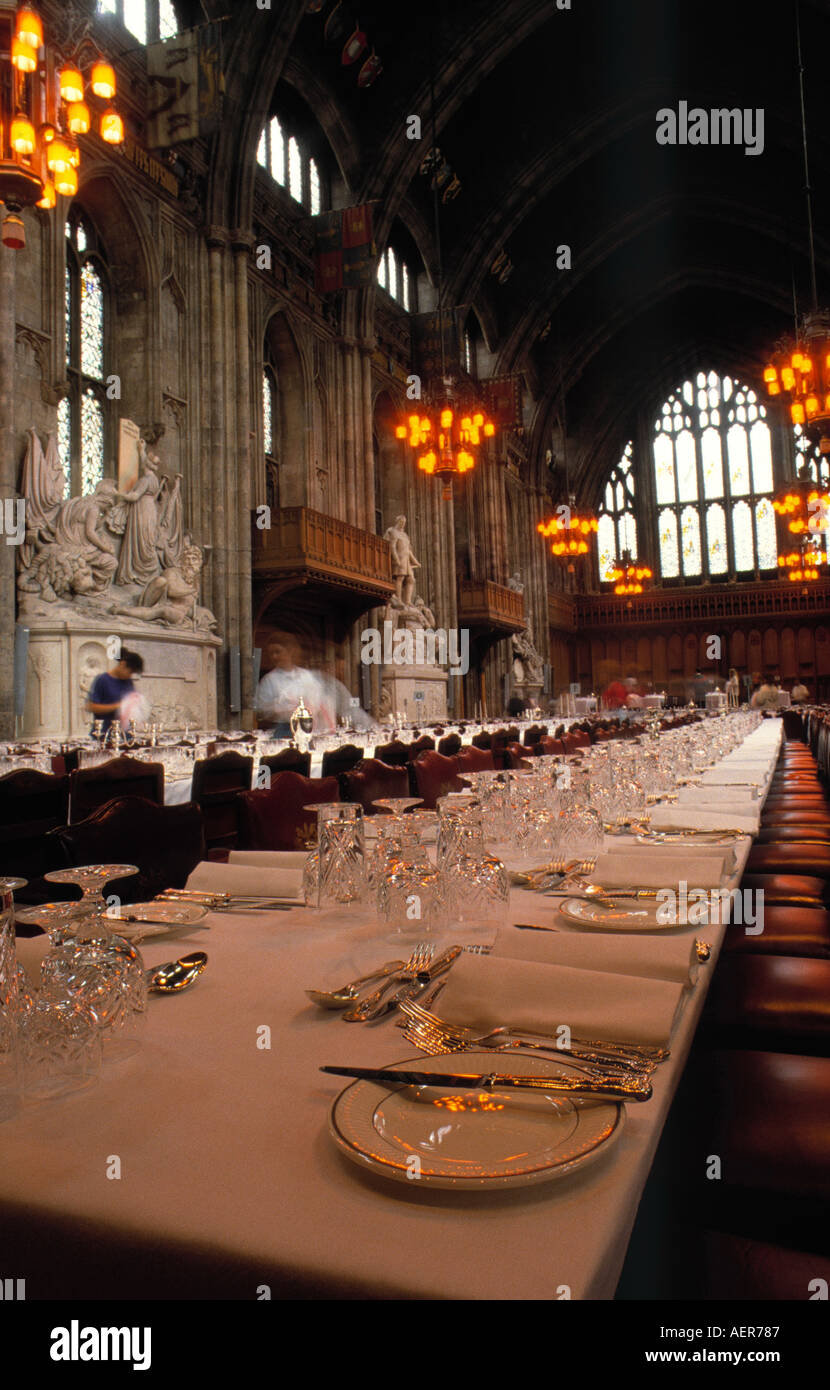 banquet at guildhall centre of city government city of london england great britain editorial use only Stock Photo