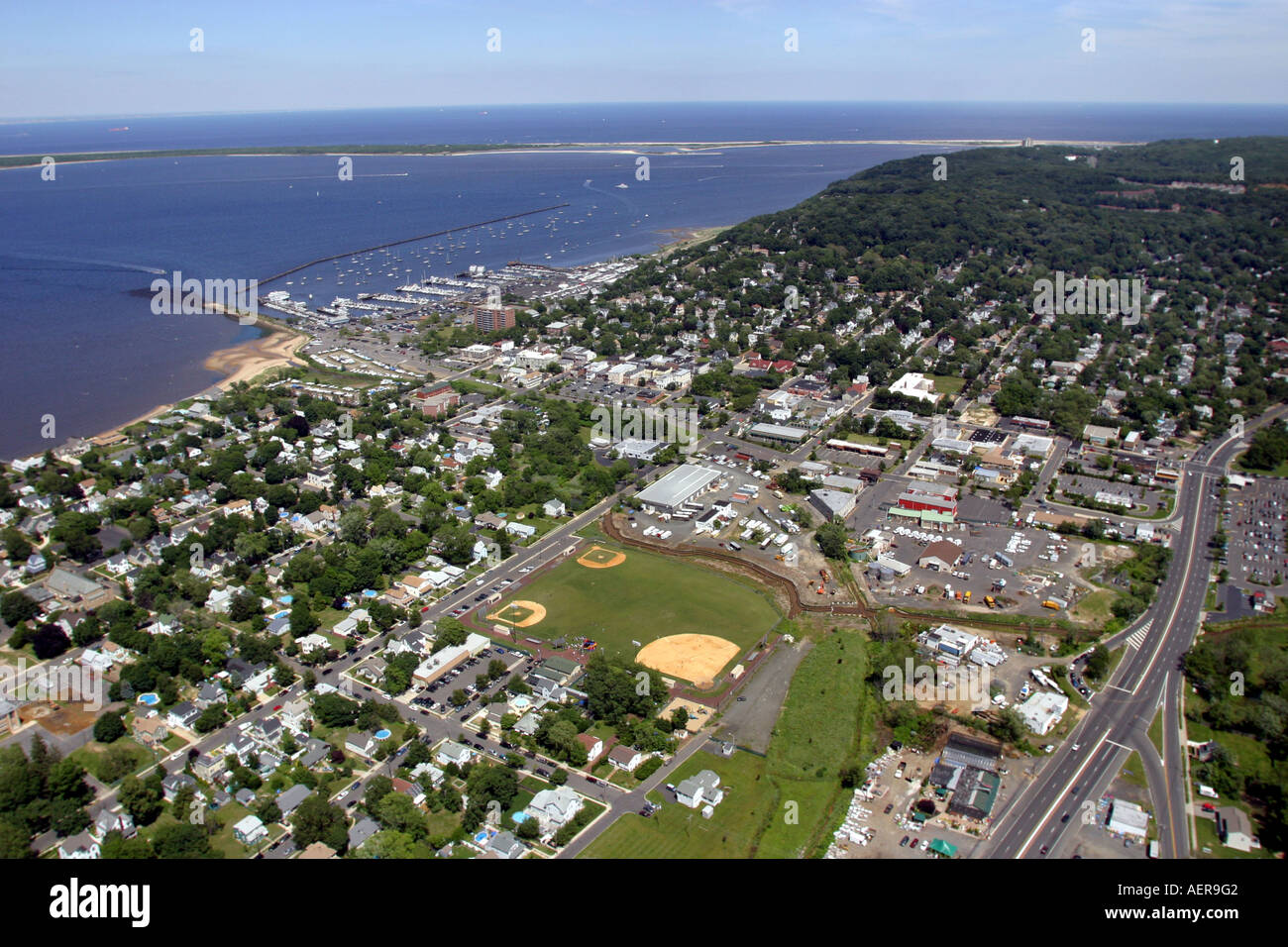 Aerial view of Atlantic Highlands, New Jersey, U.S.A Stock Photo Alamy
