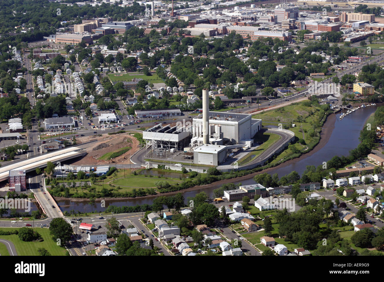 aerial view Linden New Jersey Stock Photo Alamy