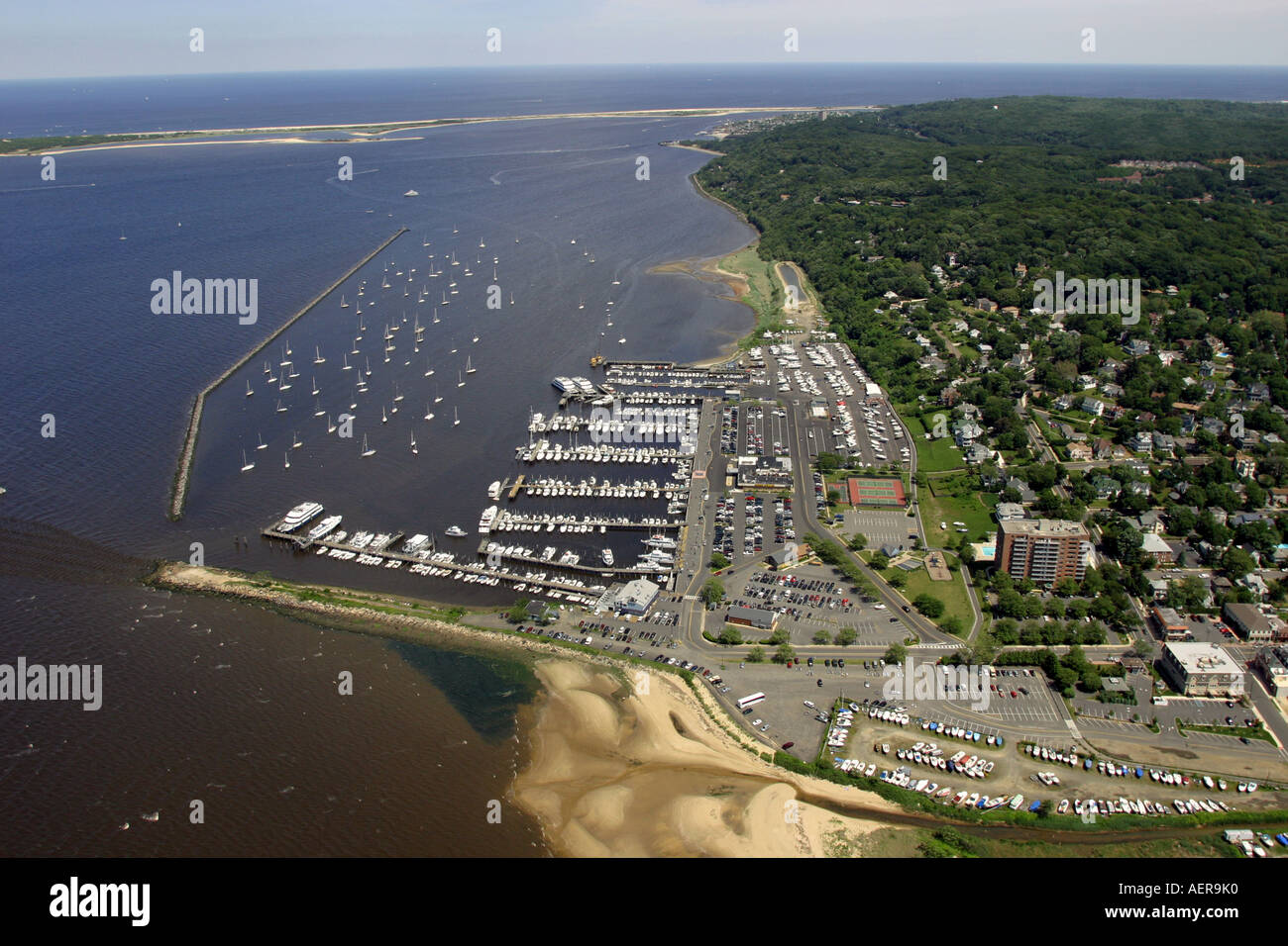 Aerial view of Atlantic Highlands, New Jersey, U.S.A Stock Photo