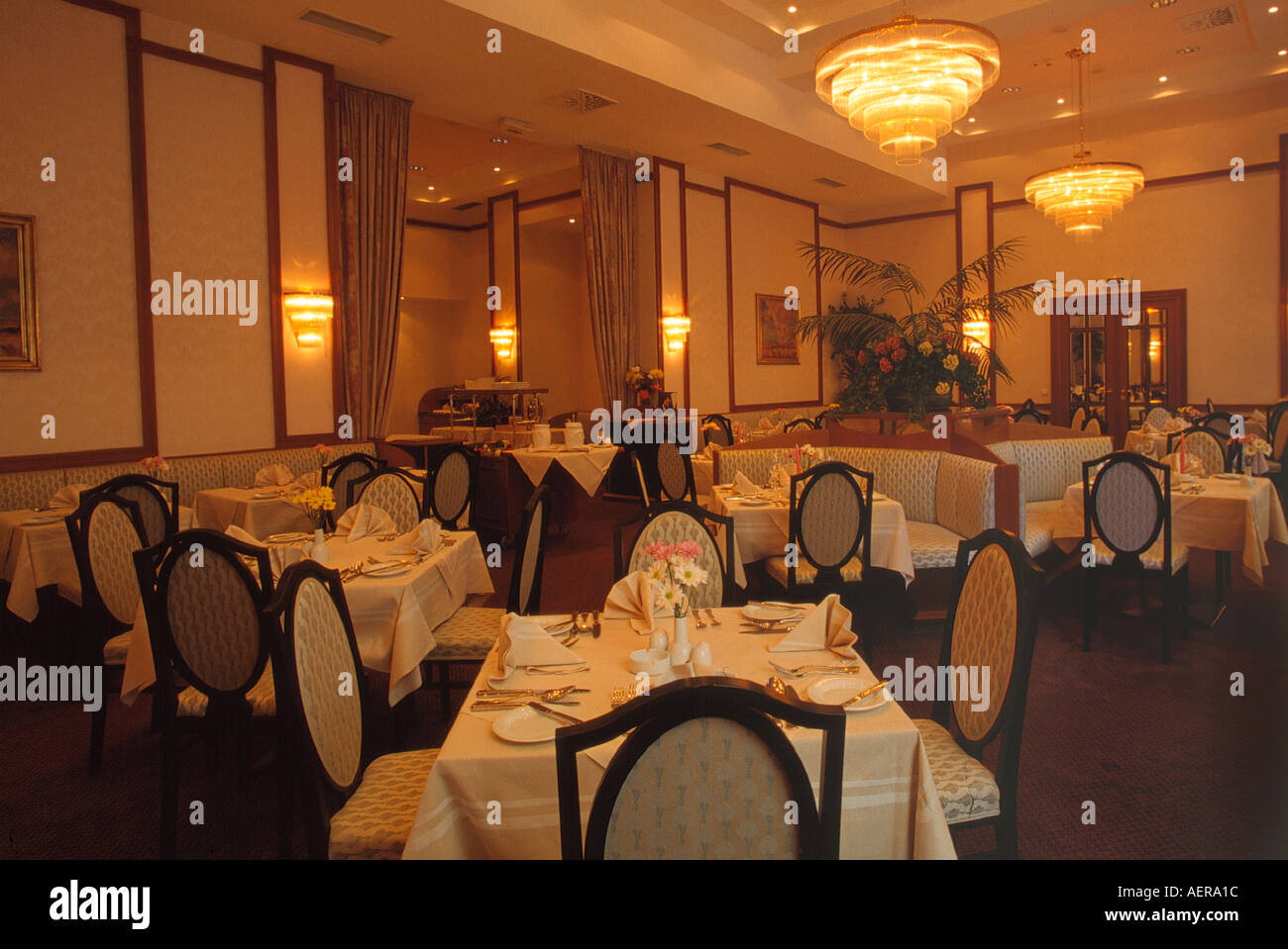 diningroom hotel bohemia city of prague czech republic Stock Photo