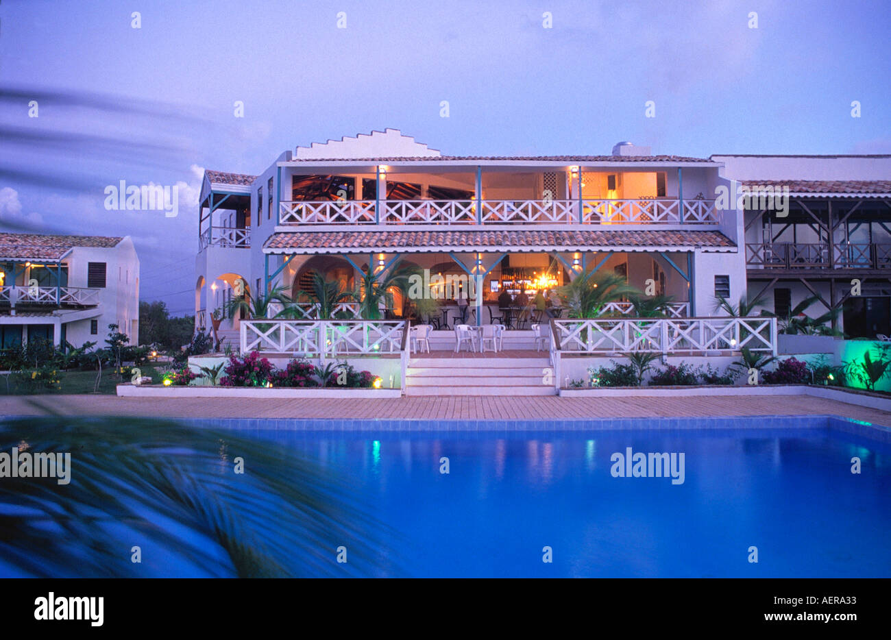 hotel la sirena at evening island of anguilla islands of british west indies archipelago of the antilles caribbean Stock Photo