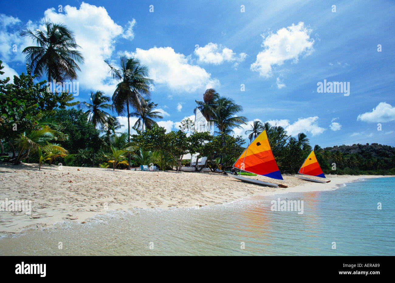 beach of galley bay island of antigua archipelago of the lesser antilles caribbean Stock Photo