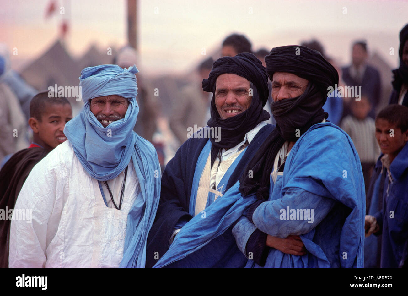 campside of tuareg tribesmen sahara desert morocco algeria west sahara ...