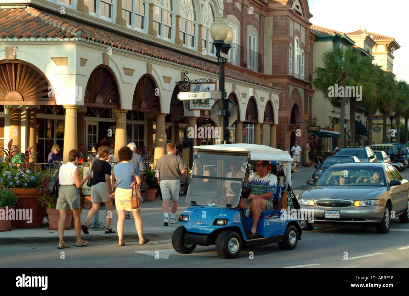 Golf Club Cart in Spanish Springs The Villages mid Florida fl USA Stock