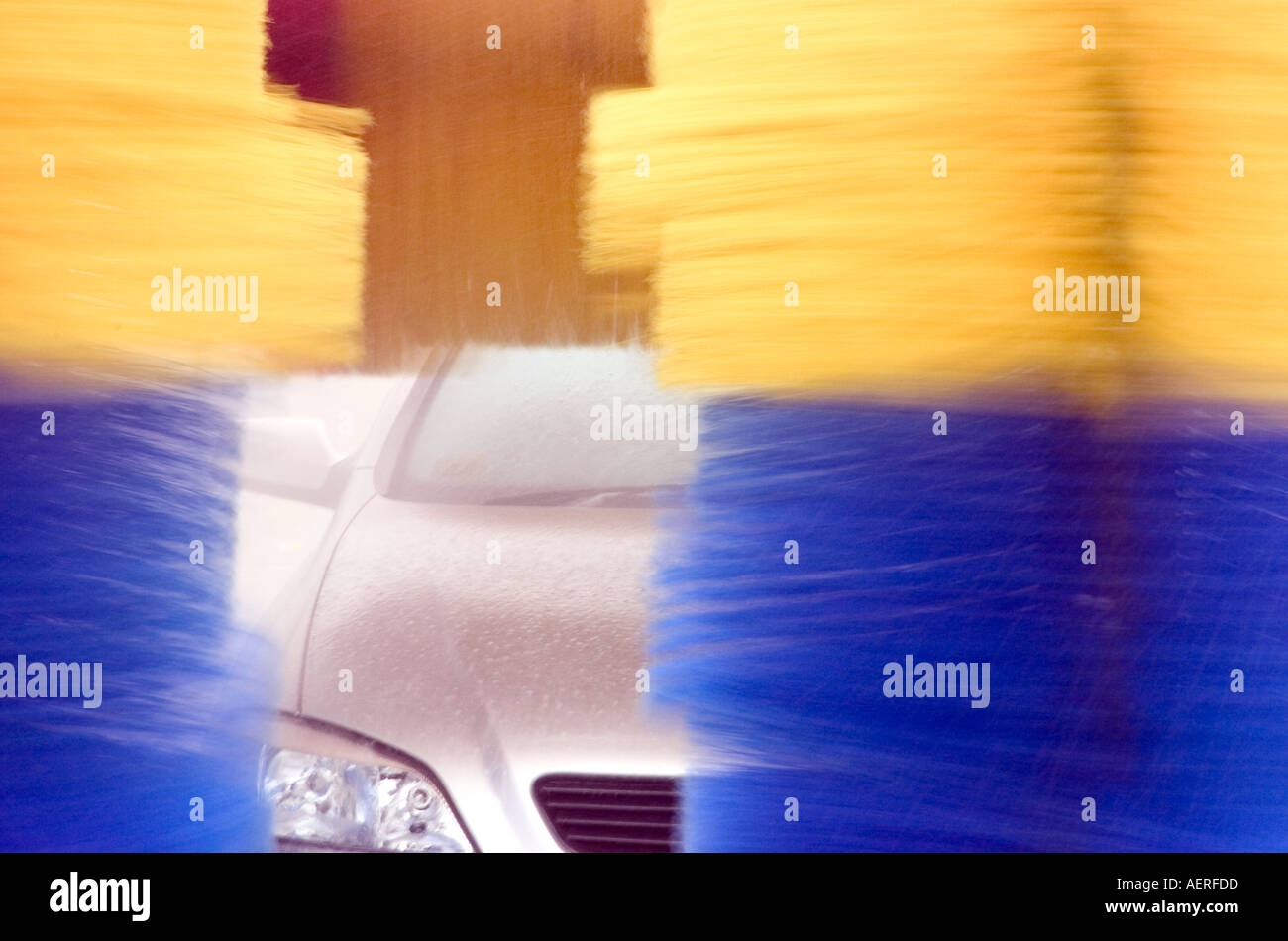 October 15th 2004 Ireland A car goes through a car wash in Ireland