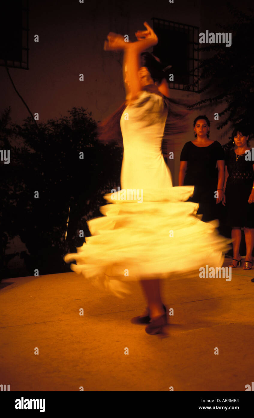 flamenco dancer on stage Stock Photo