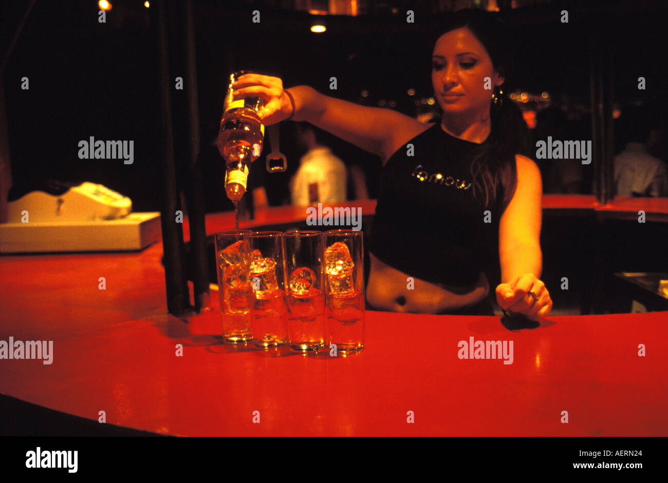 Drinks in Club Stock Photo