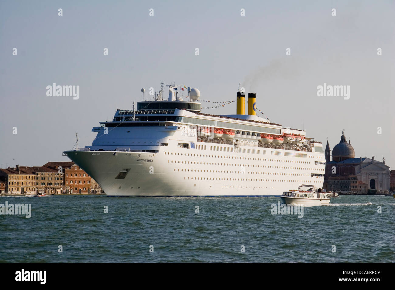 Costa Classica cruise liner arriving in the Canale della Giudecca Venice Italy Stock Photo