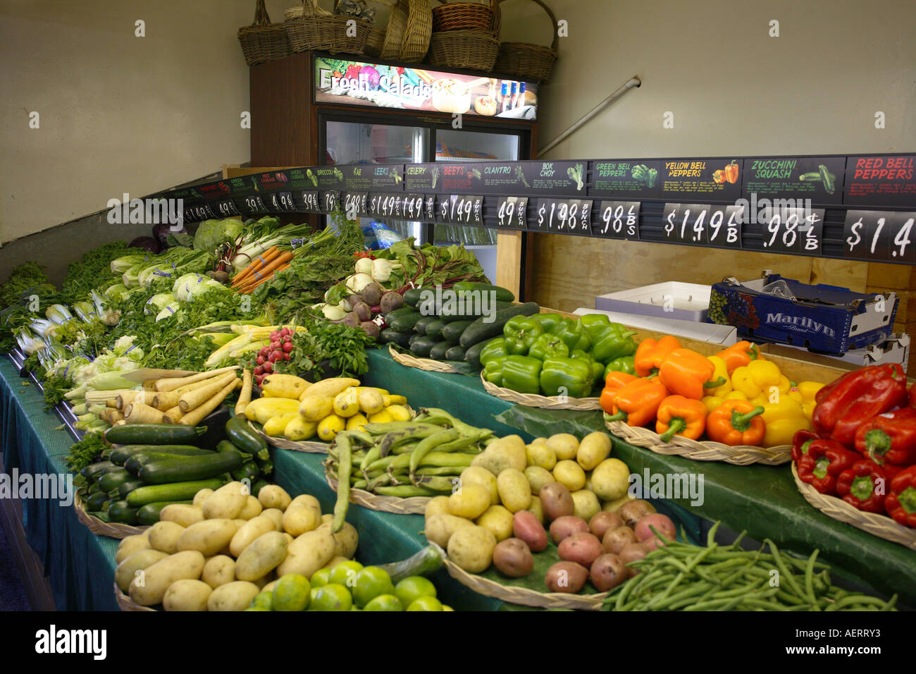 Farmers market shopping center Los Angeles. California, United States of America. Stock Photo