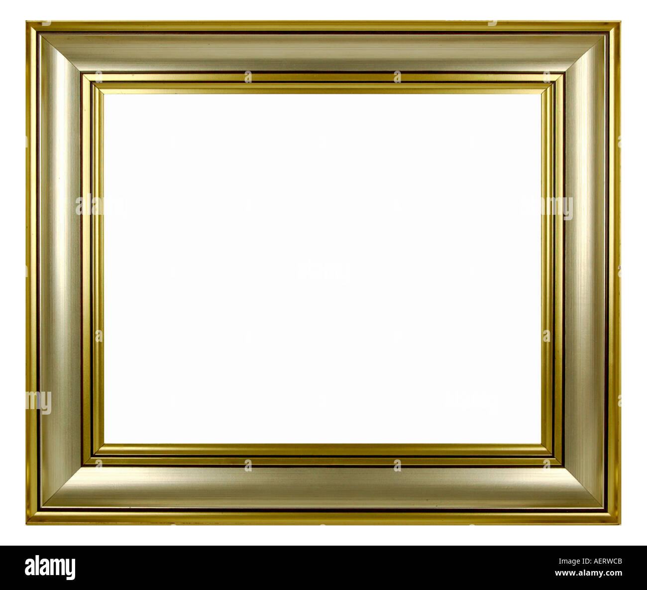 Golden plated picture frame Stock Photo