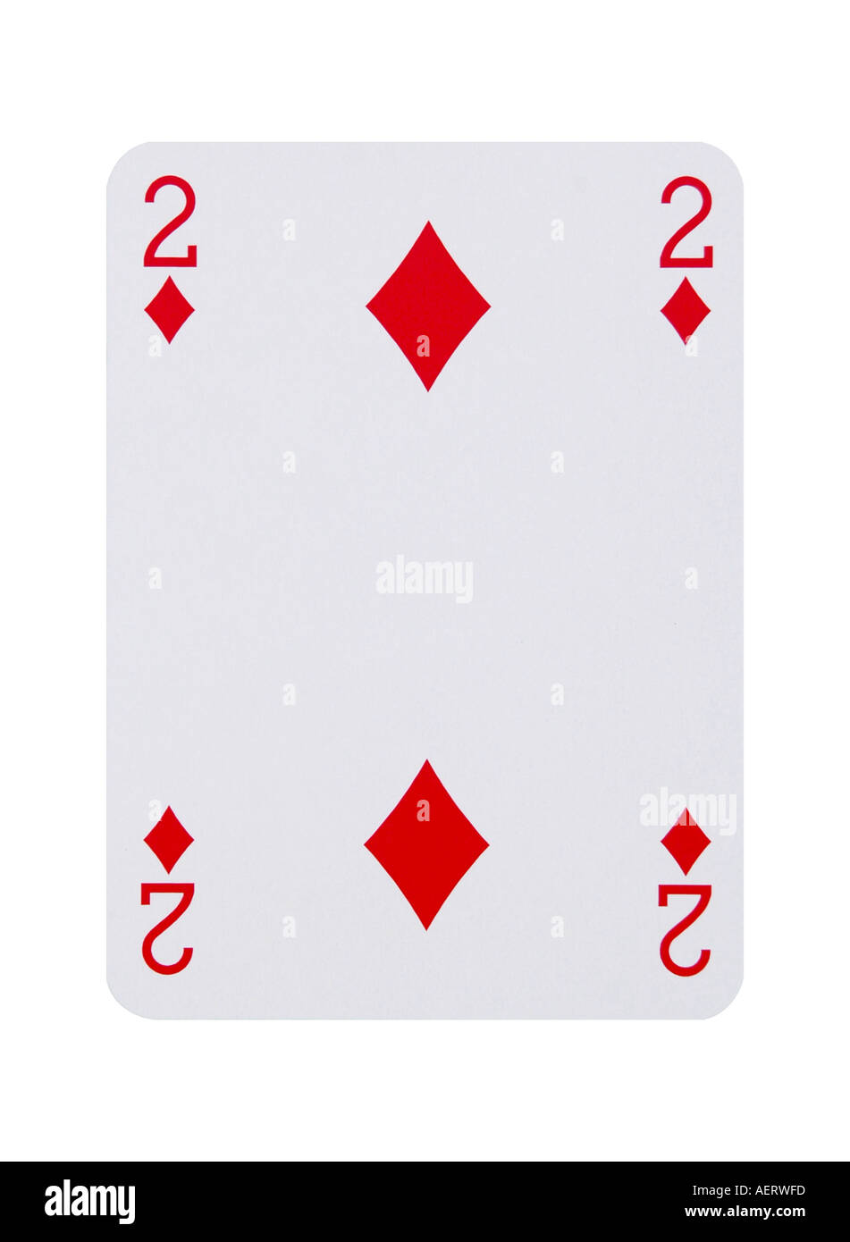 2 of diamonds card Stock Photo - Alamy