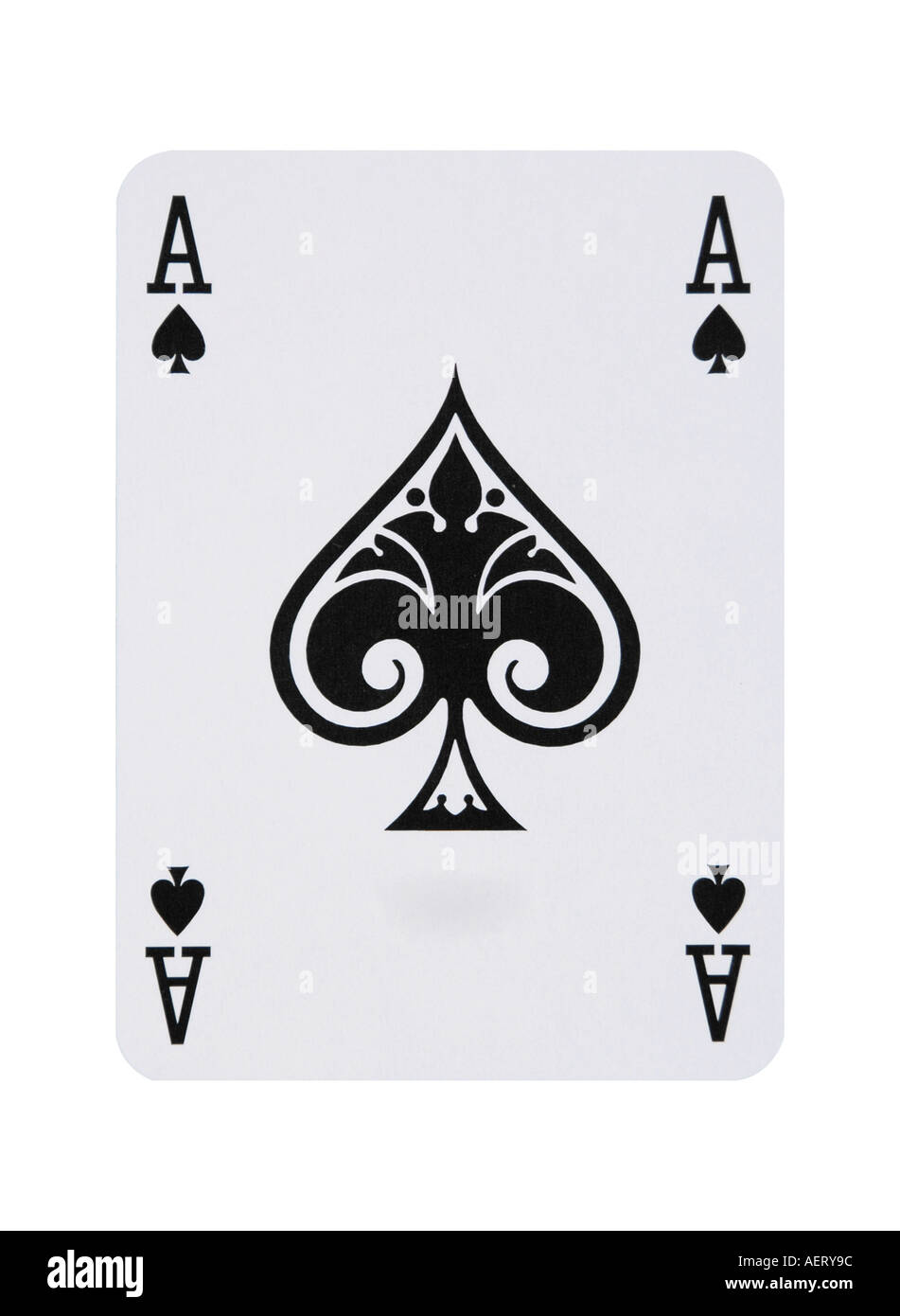 Ace of spades card Stock Photo - Alamy