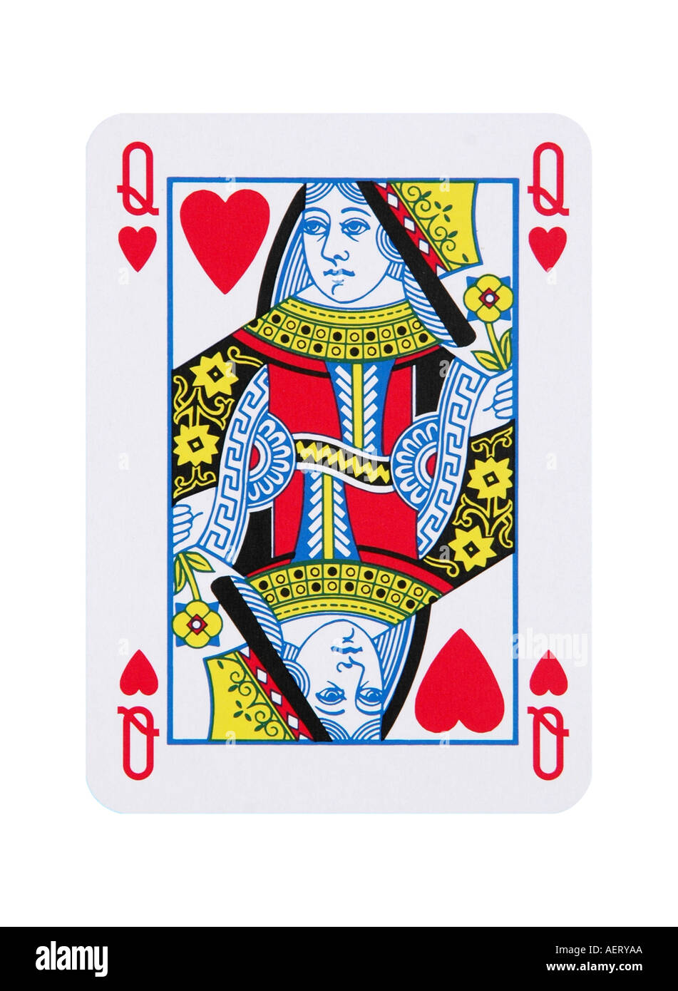 Queen of hearts card Stock Photo - Alamy
