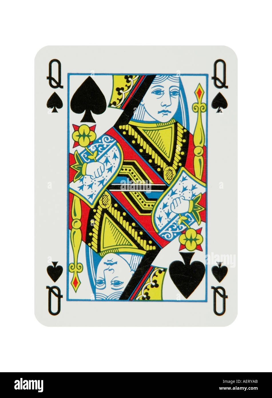 Queen of spades card Stock Photo Alamy