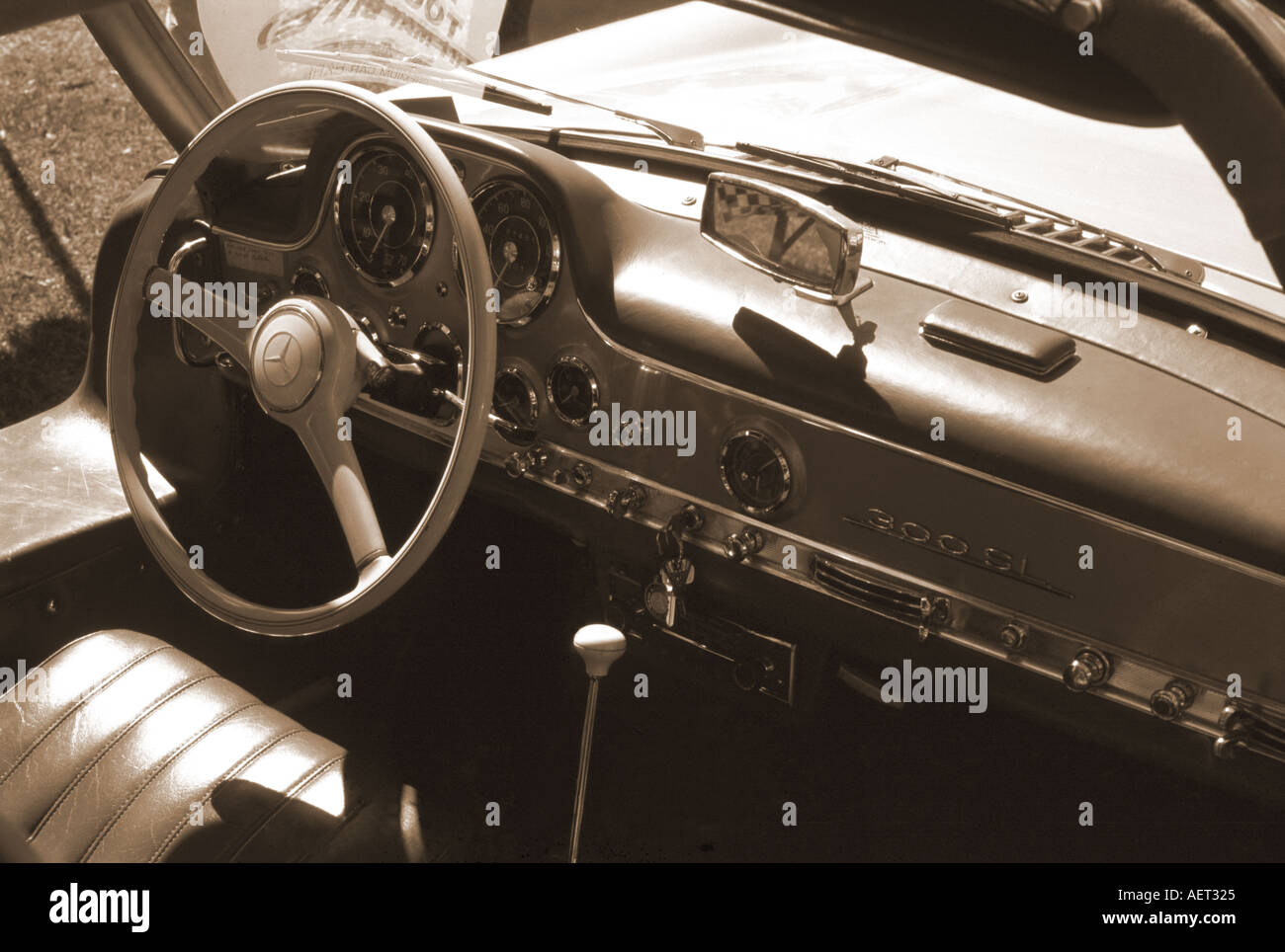 Mercedes Gullwing Interior Stock Photo 2556708 Alamy