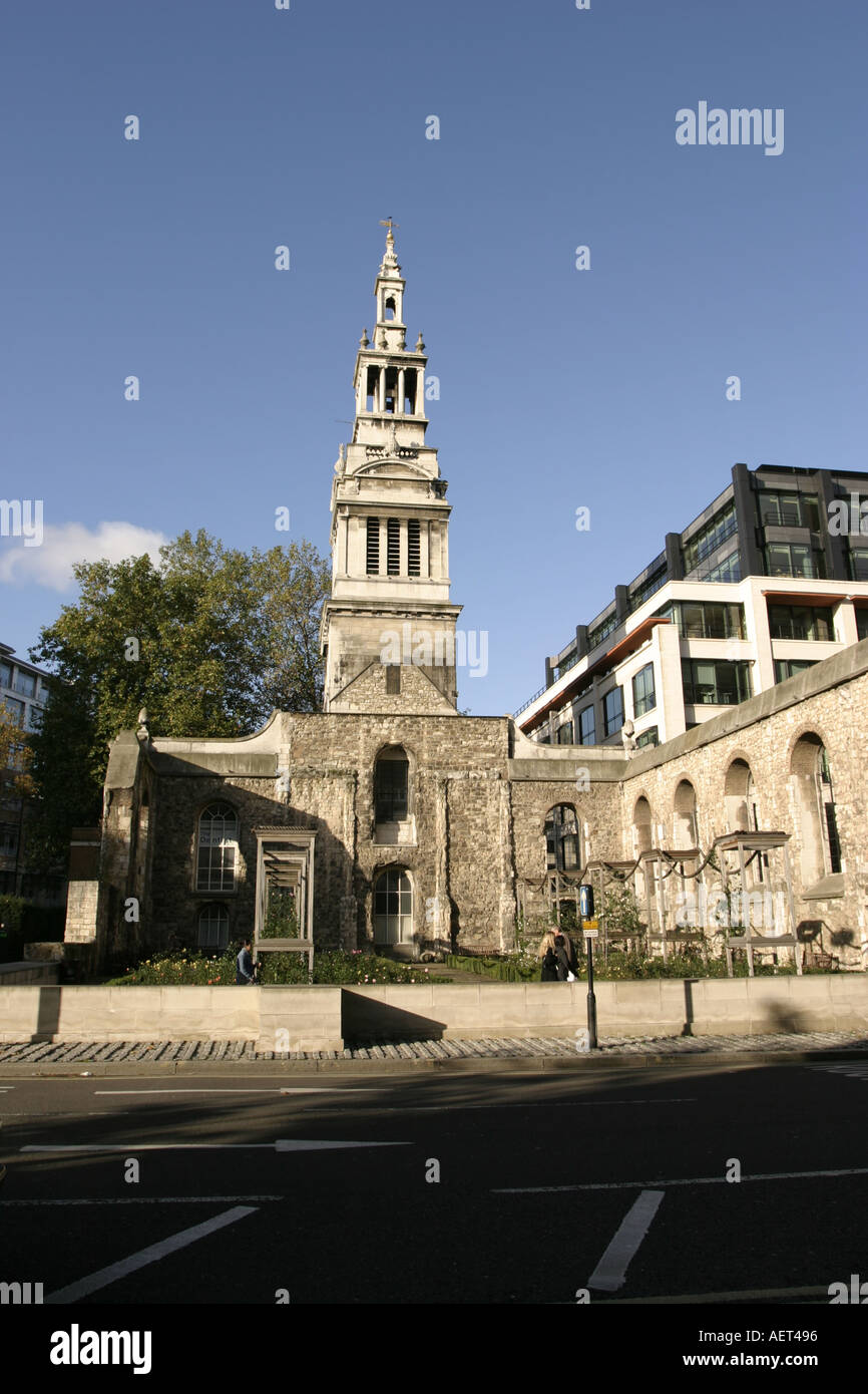 Christ Church in Newgate Street in London England Stock Photo