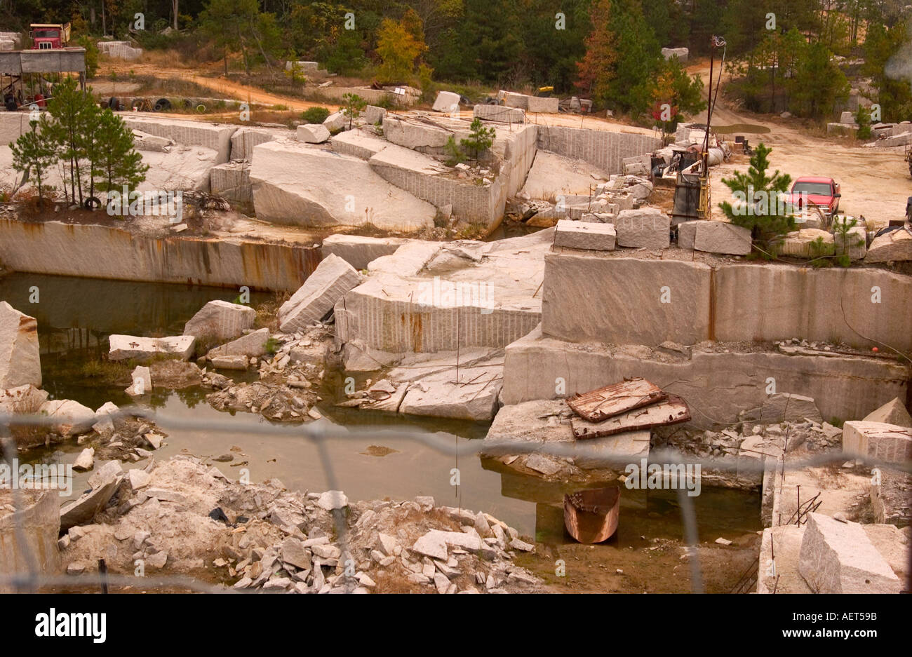 Granite mining operation site Kershaw South Carolina USA Stock Photo Alamy