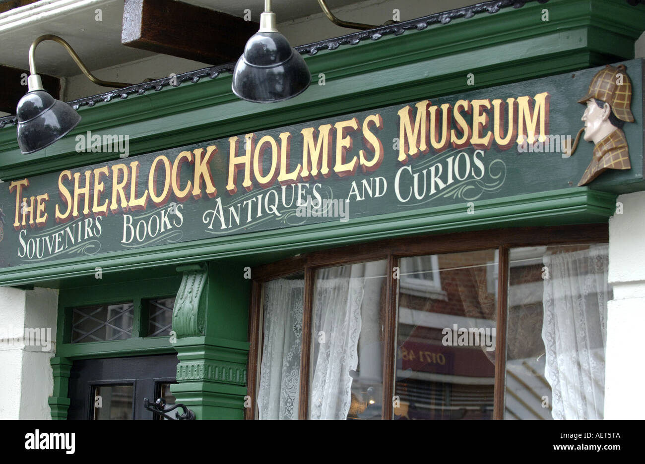 The Sherlock Holmes Museum, near Baker Street, London UK Stock Photo