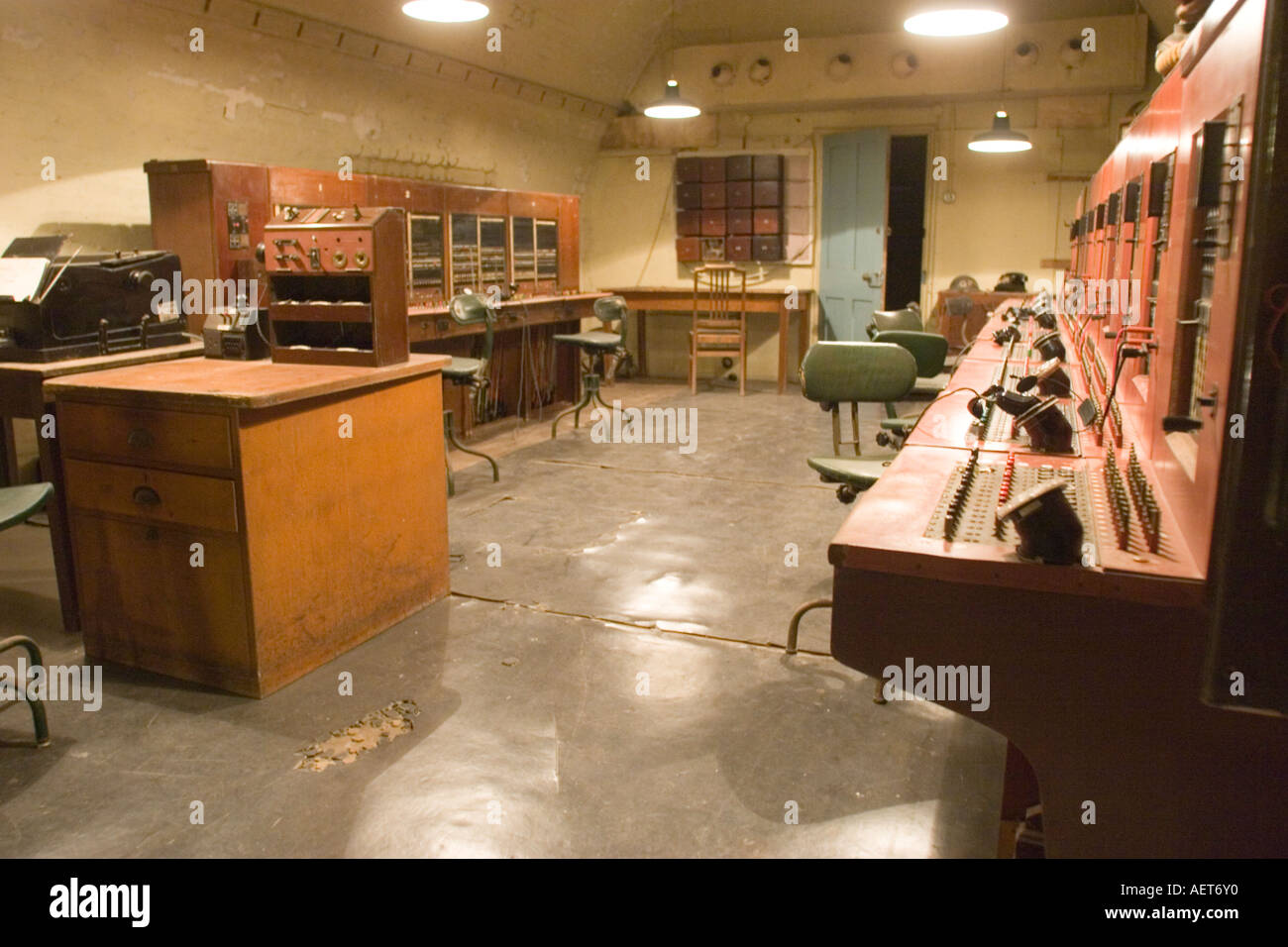 Secret wartime WW2 headquarters in tunnels under Dover Castle Kent