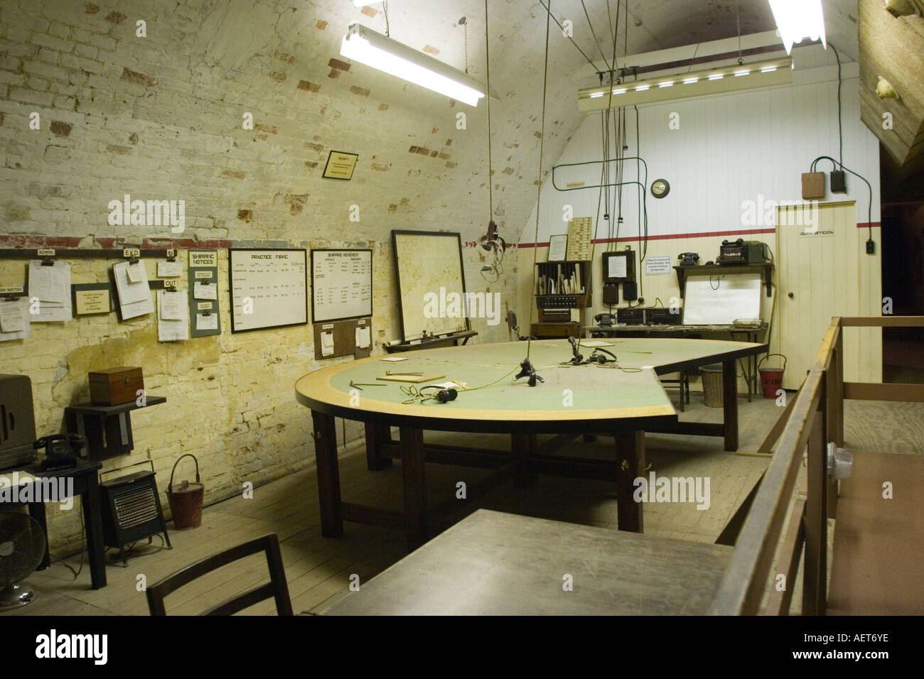 Secret wartime WW2 headquarters in tunnels under Dover Castle Kent GB