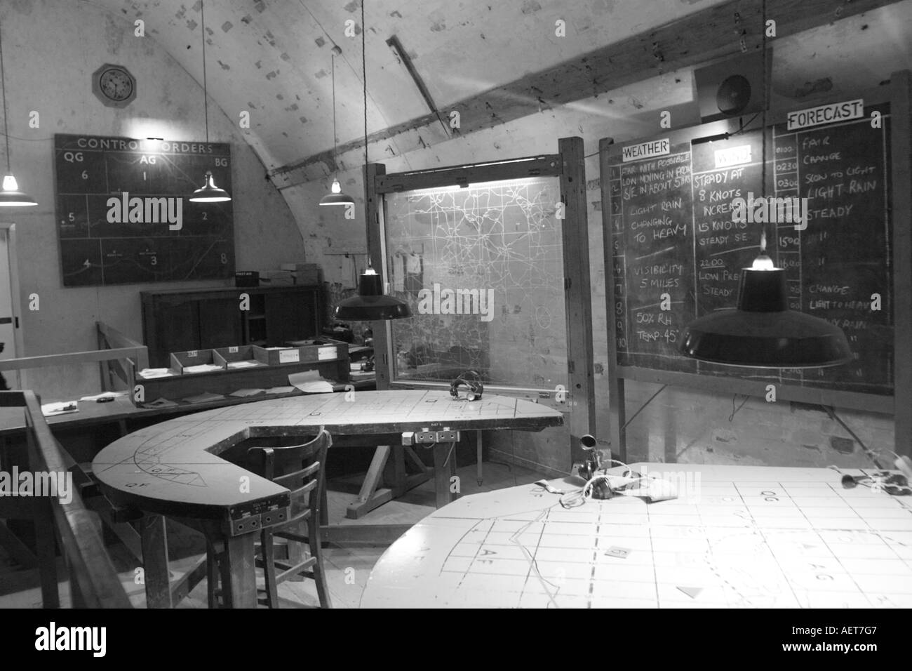 Secret wartime WW2 headquarters in tunnels under Dover Castle Kent