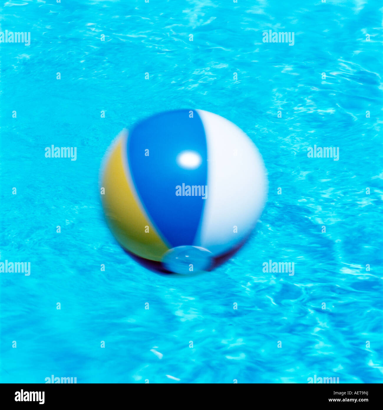 beach ball in pool Stock Photo