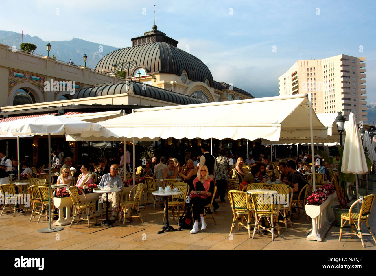 Cafe de Paris Place du Casino Monte Carlo EDITORIAL USE ONLY Stock Photo