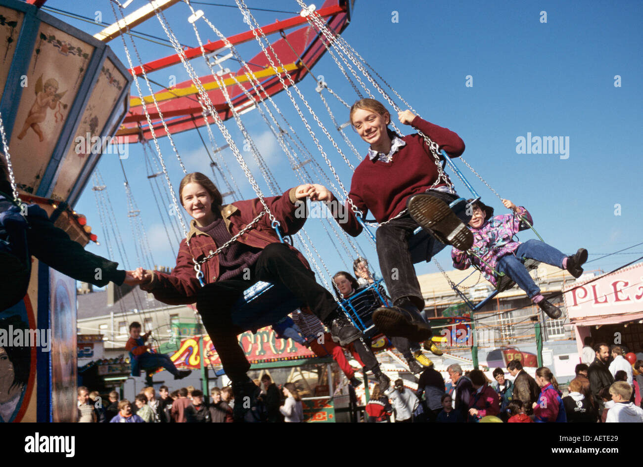 Fairground ride at Ballinasloe Horse Fair Galway Ireland Stock Photo ...