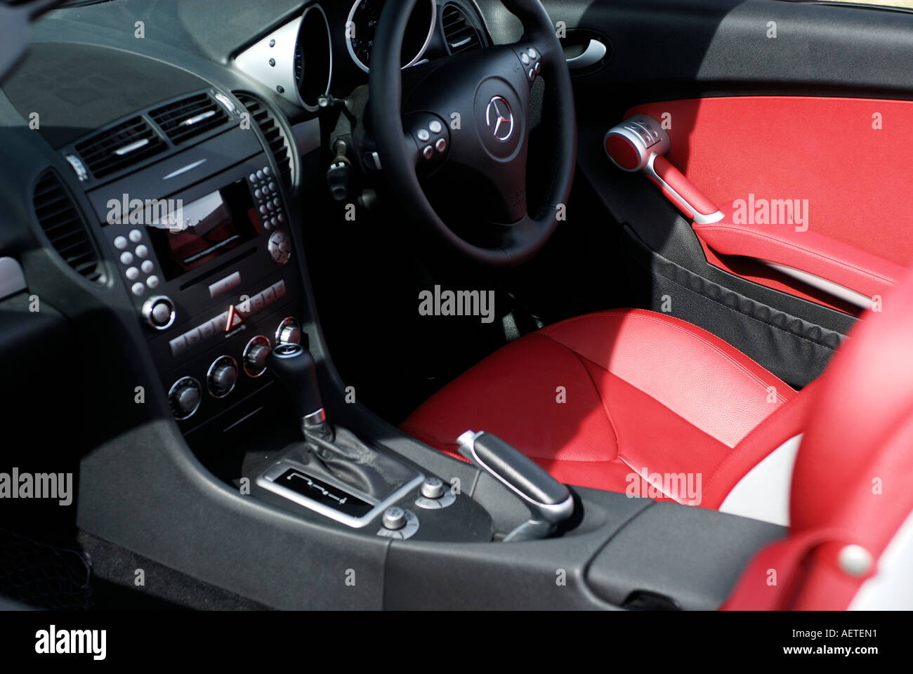 Front seats and interior/dashboard and steering wheel of mercedes