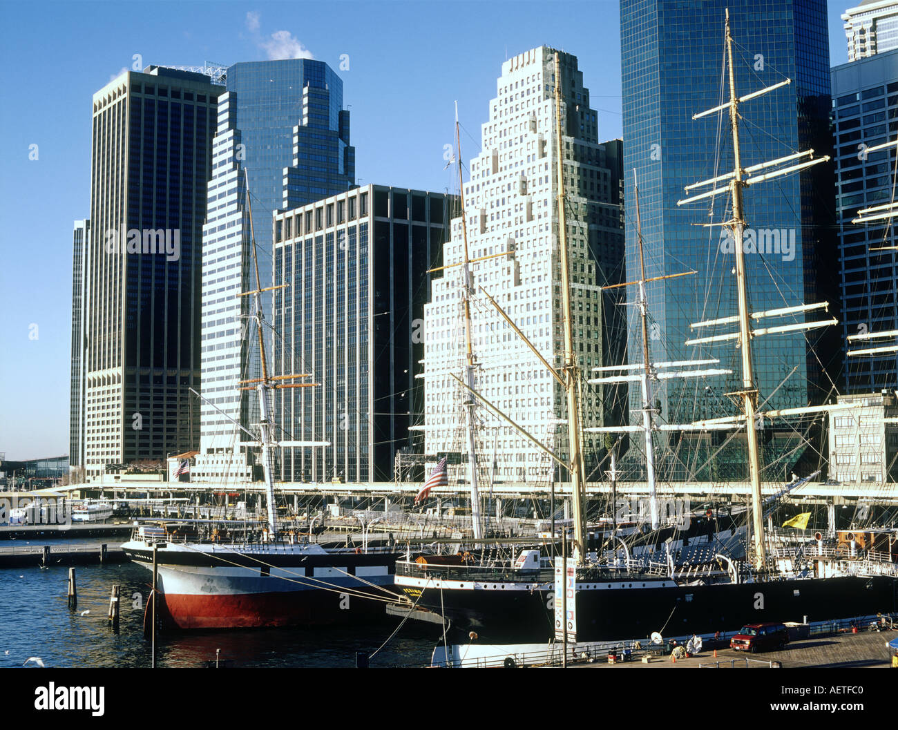 South Street Seaport NEW YORK USA Stock Photo - Alamy