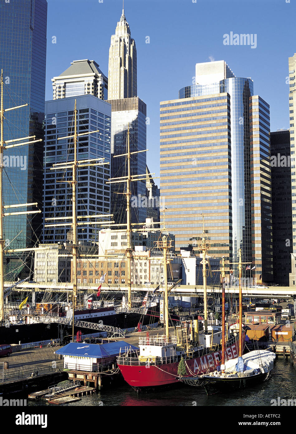South Street Seaport NEW YORK USA Stock Photo - Alamy