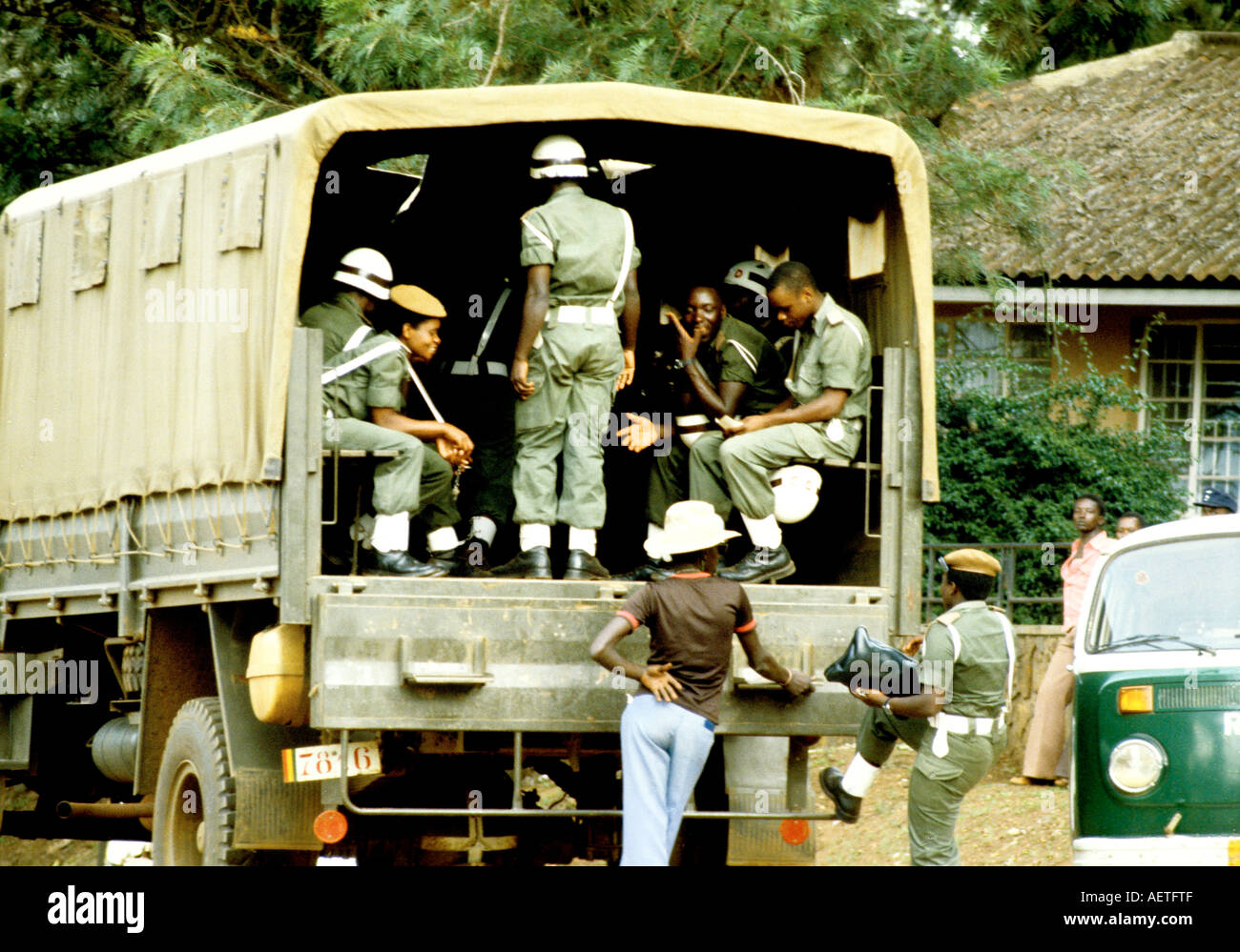 A contingent of the Rwandan Army Stock Photo