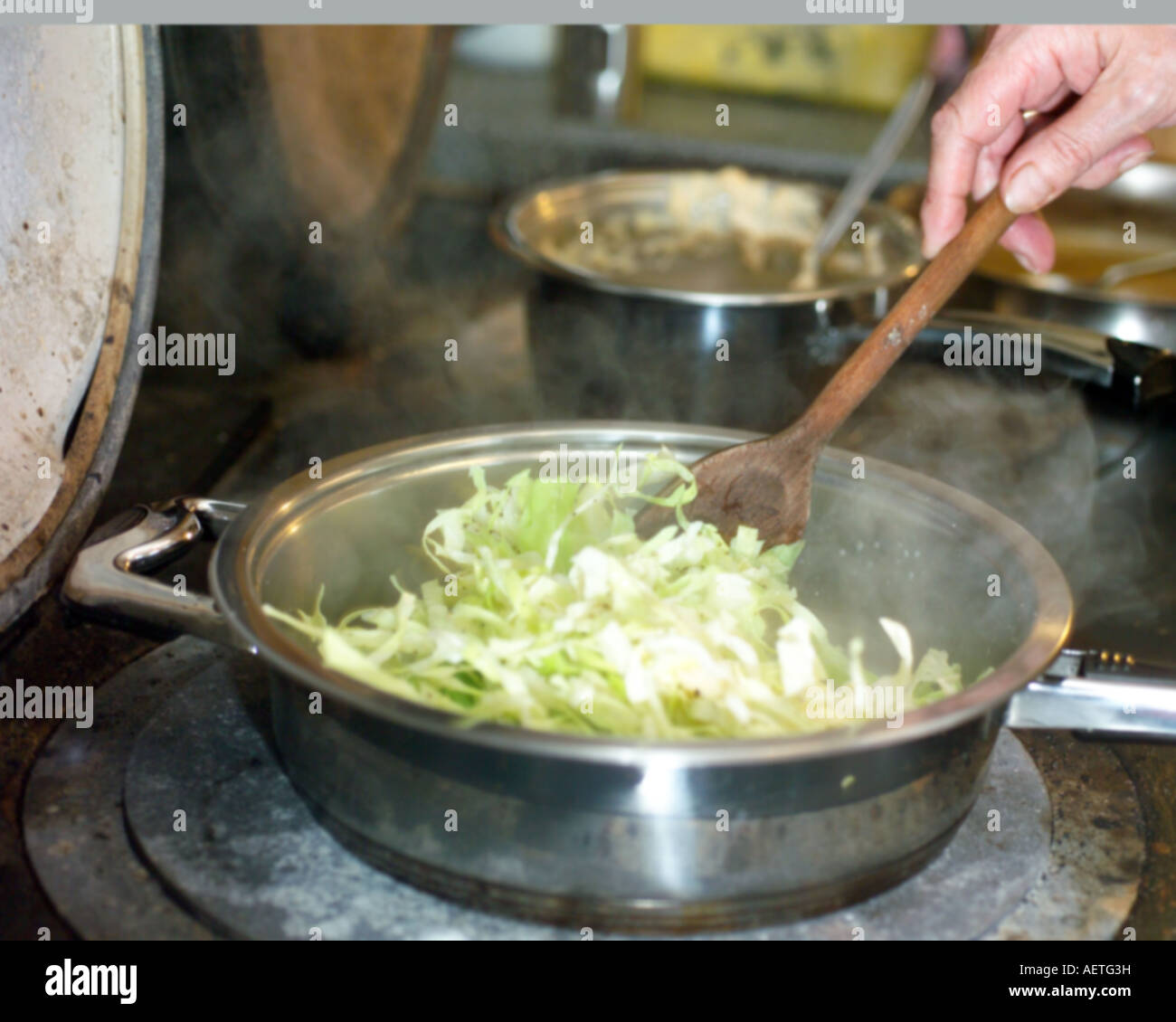 Pan Fried Pak Choi, close up Stock Photo - Alamy