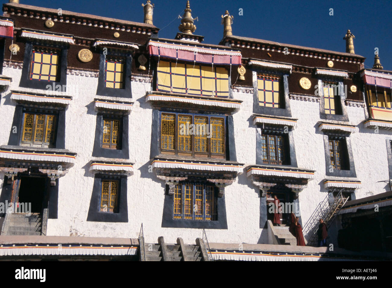 Main hall Drepung monsatery Lhasa Tibet China Asia Stock Photo - Alamy