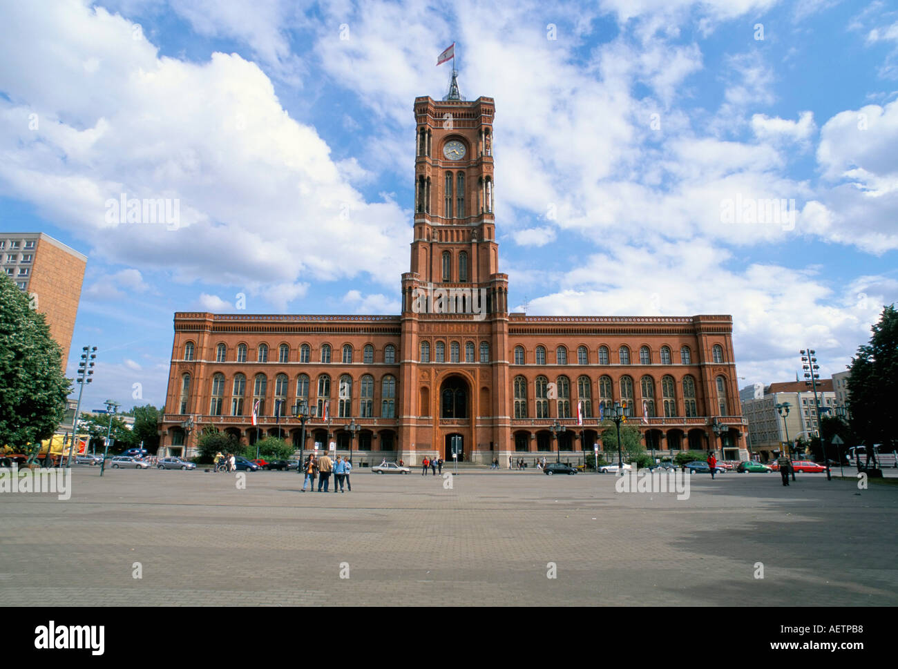 Rotes Rathaus Red town hall Berlin Germany Europe Stock Photo