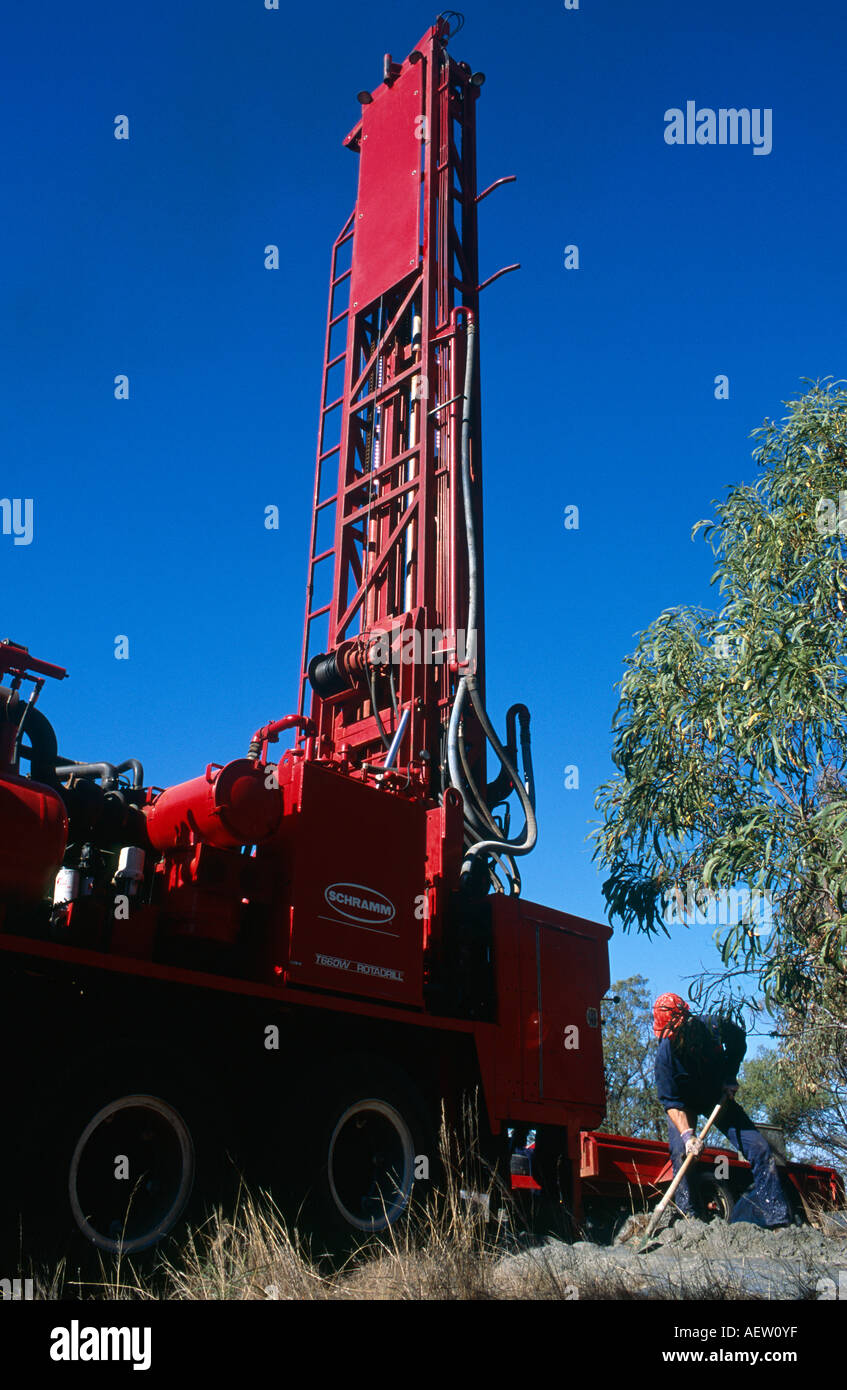 Water bore drilling equipment Stock Photo Alamy
