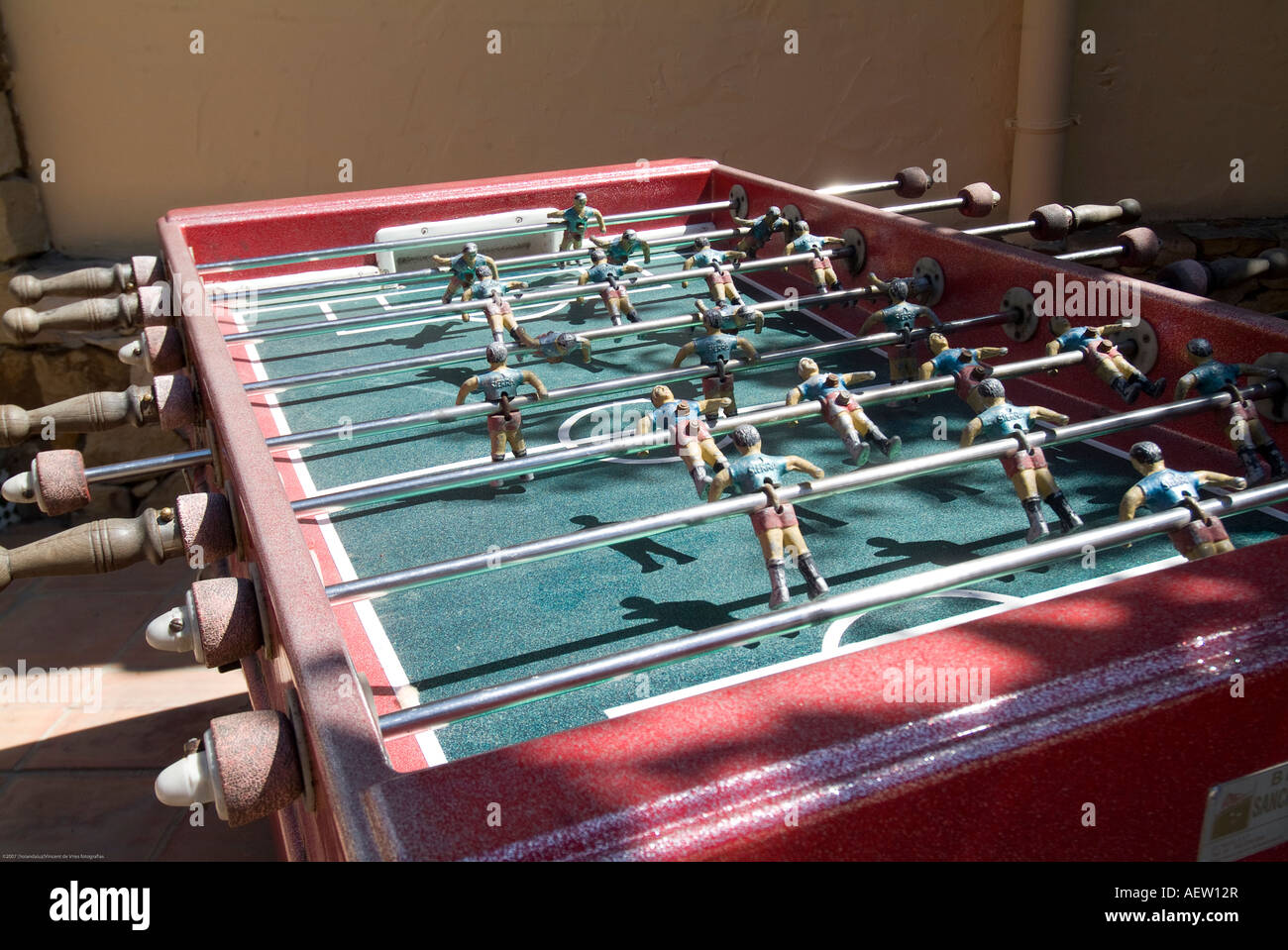 table football for recreation at a campsite in cadiz, andalusia, spain Stock Photo
