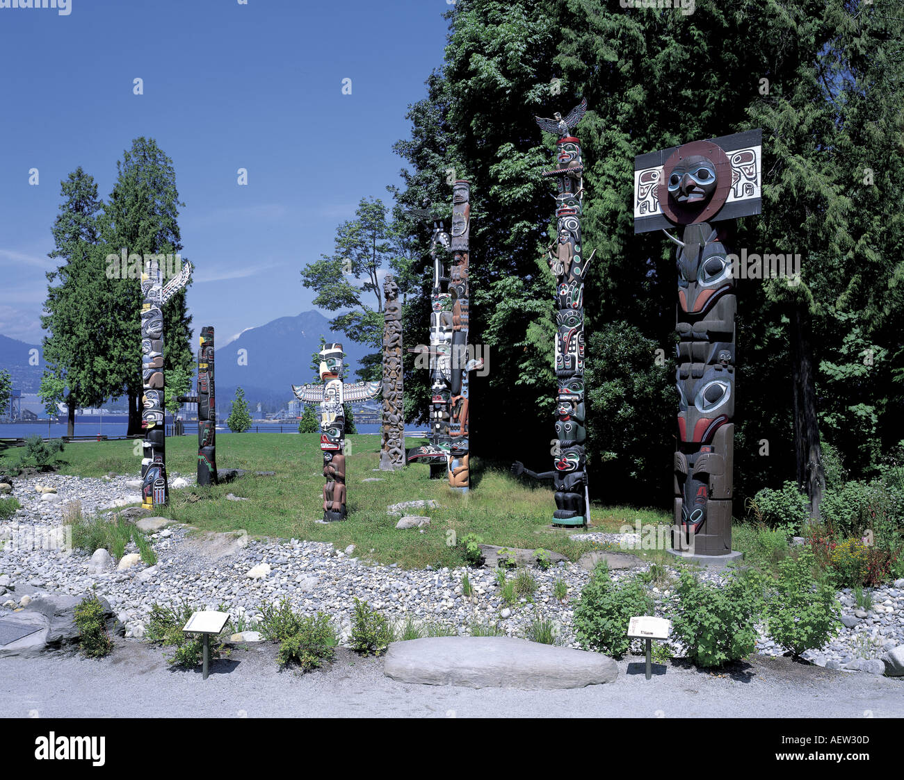 Totem Poles Park VANCOUVER CANADA Stock Photo Alamy