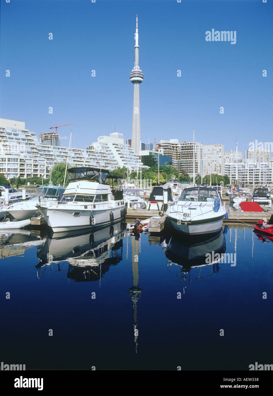 CN Tower and Harbourfront TORONTO CANADA Stock Photo - Alamy