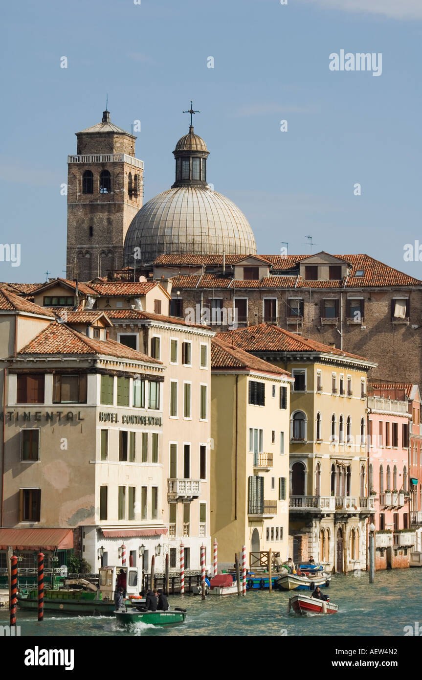 Grand Canal gondolas on waterfront Venice Italy Stock Photo - Alamy